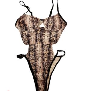 Exotic Snakeskin Print Swim Bra